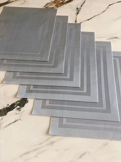 Classic Table Mats - Light Grey (Set of 6)