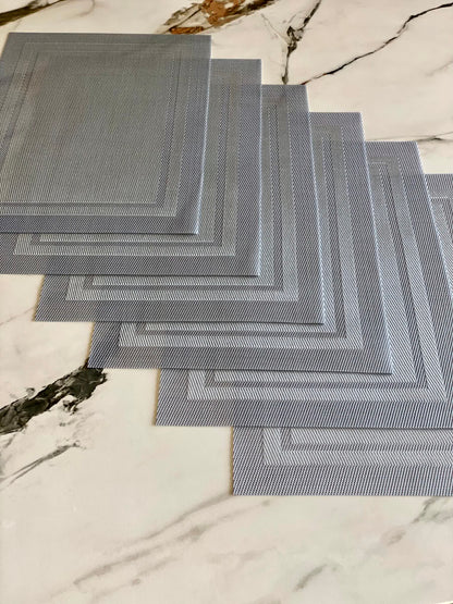 Classic Table Mats - Light Grey (Set of 6)