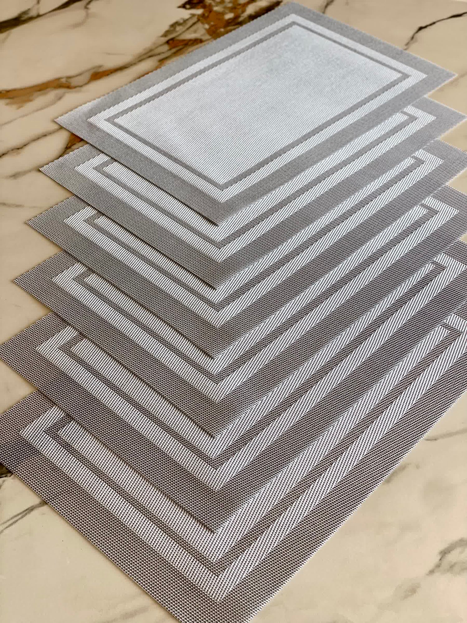 Classic Table Mats - Light Grey (Set of 6)