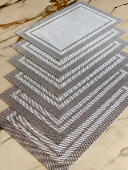 Classic Table Mats - Light Grey (Set of 6)