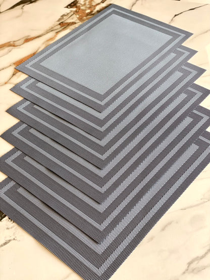 Classic Table Mats - Grey (Set of 6)