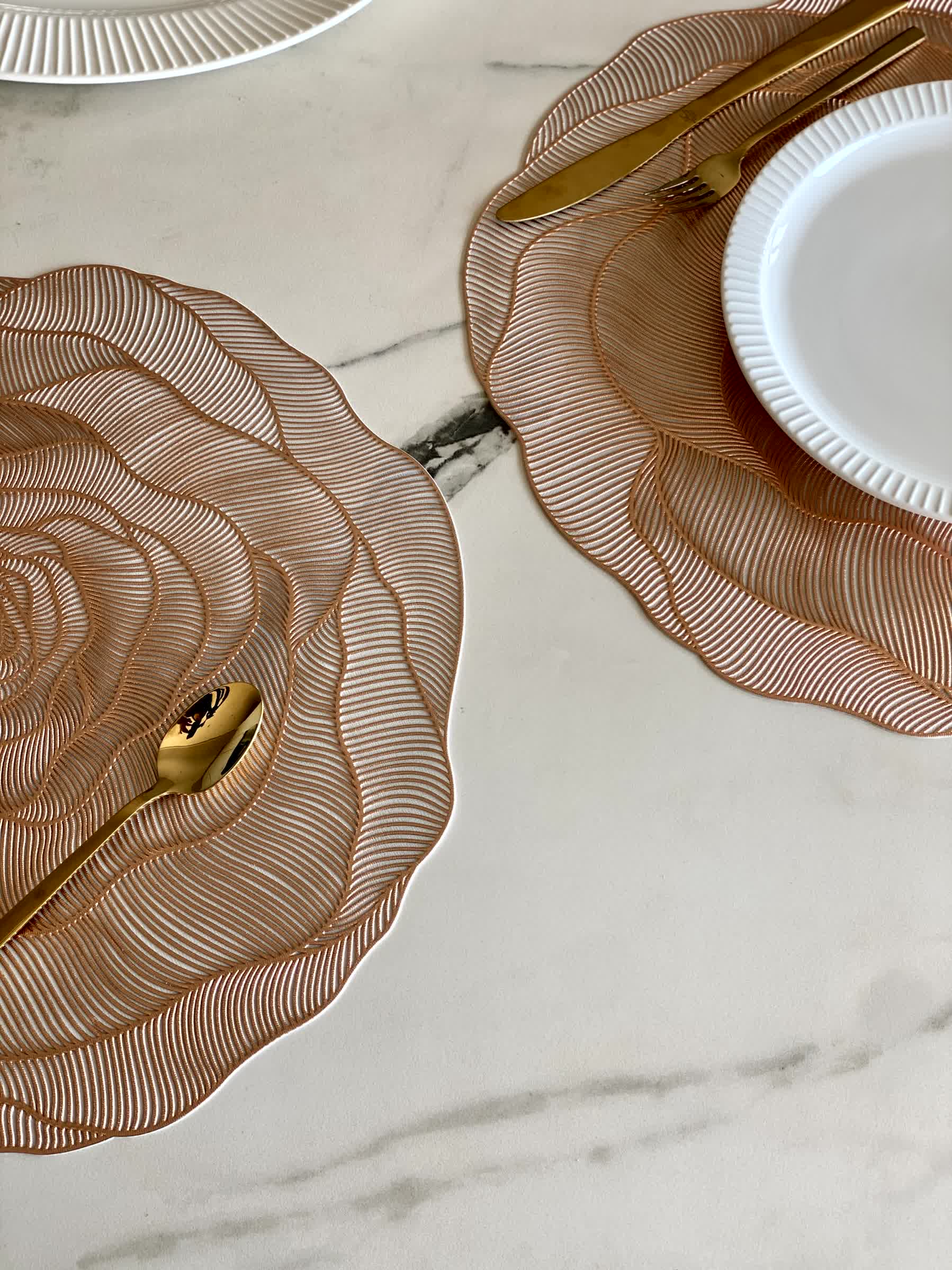 Rose Table Mats - Copper (Set of 6)