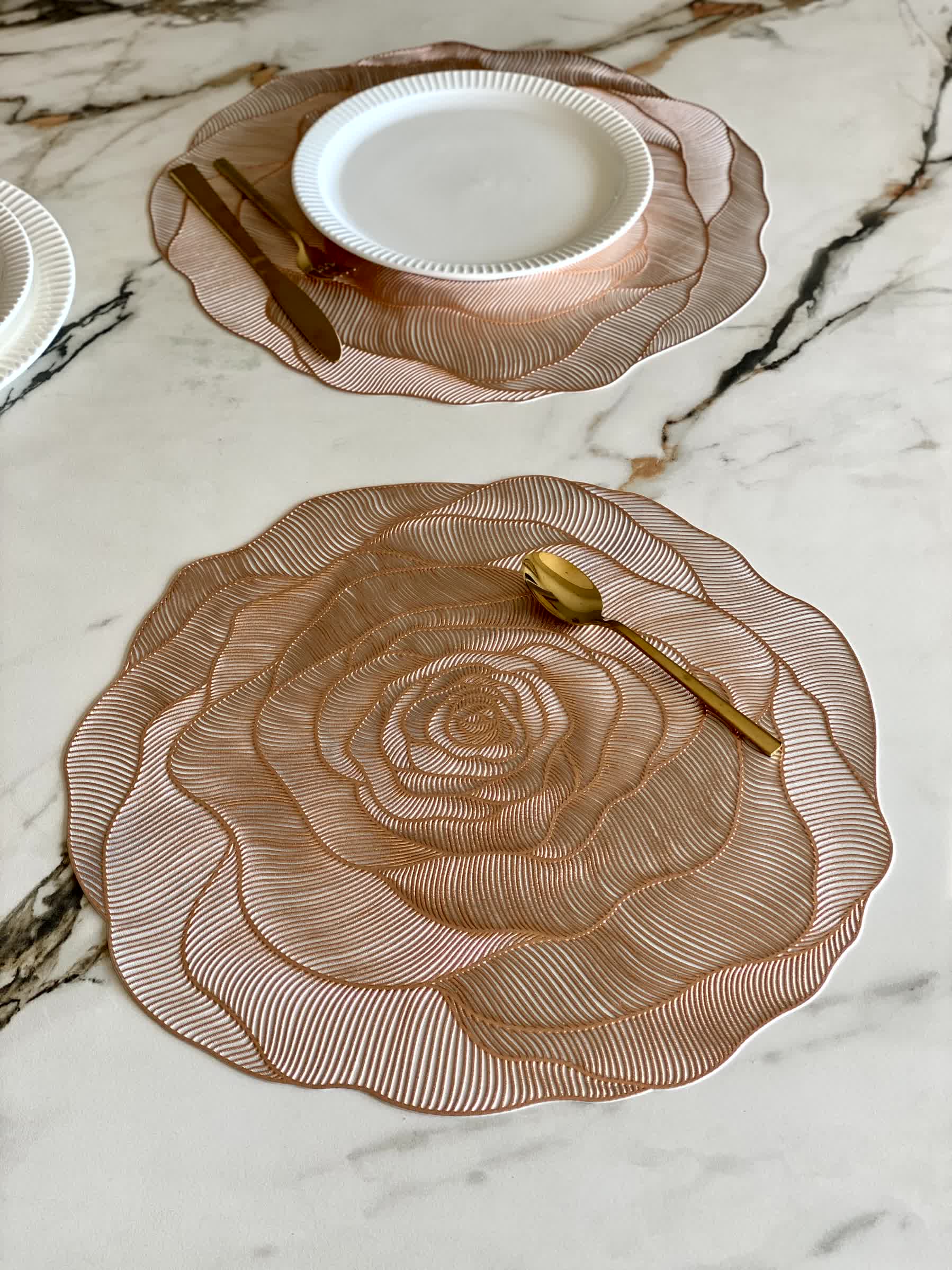 Rose Table Mats - Copper (Set of 6)