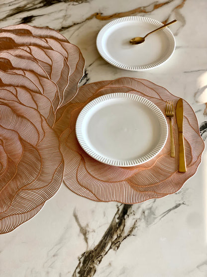 Rose Table Mats - Copper (Set of 6)