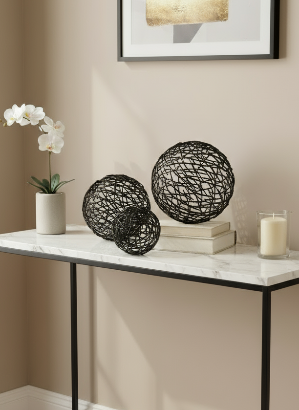 Sphere Set of 3  - Black