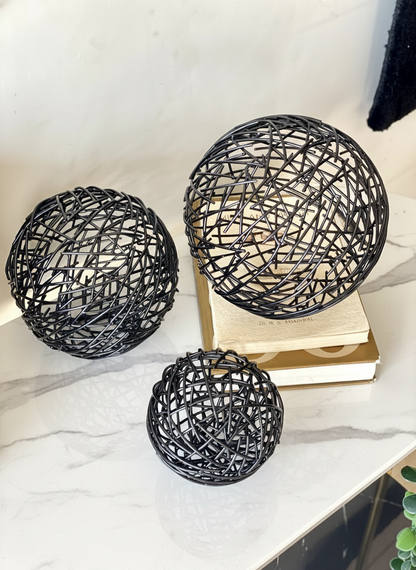 Sphere Set of 3  - Black