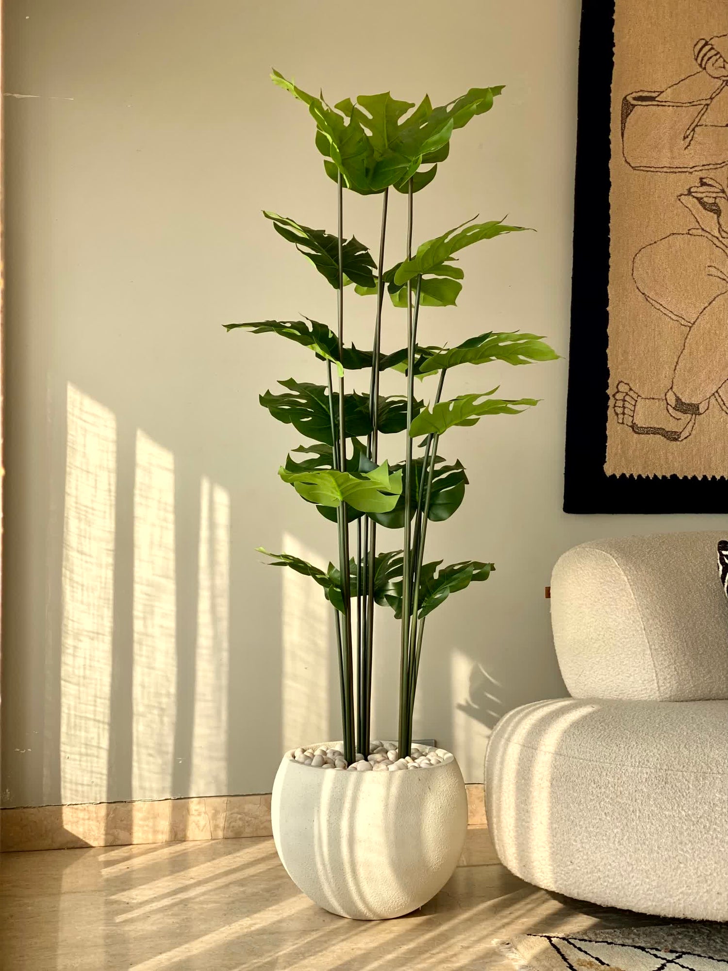 Artificial Lush Monstera Plant - 6 Feet