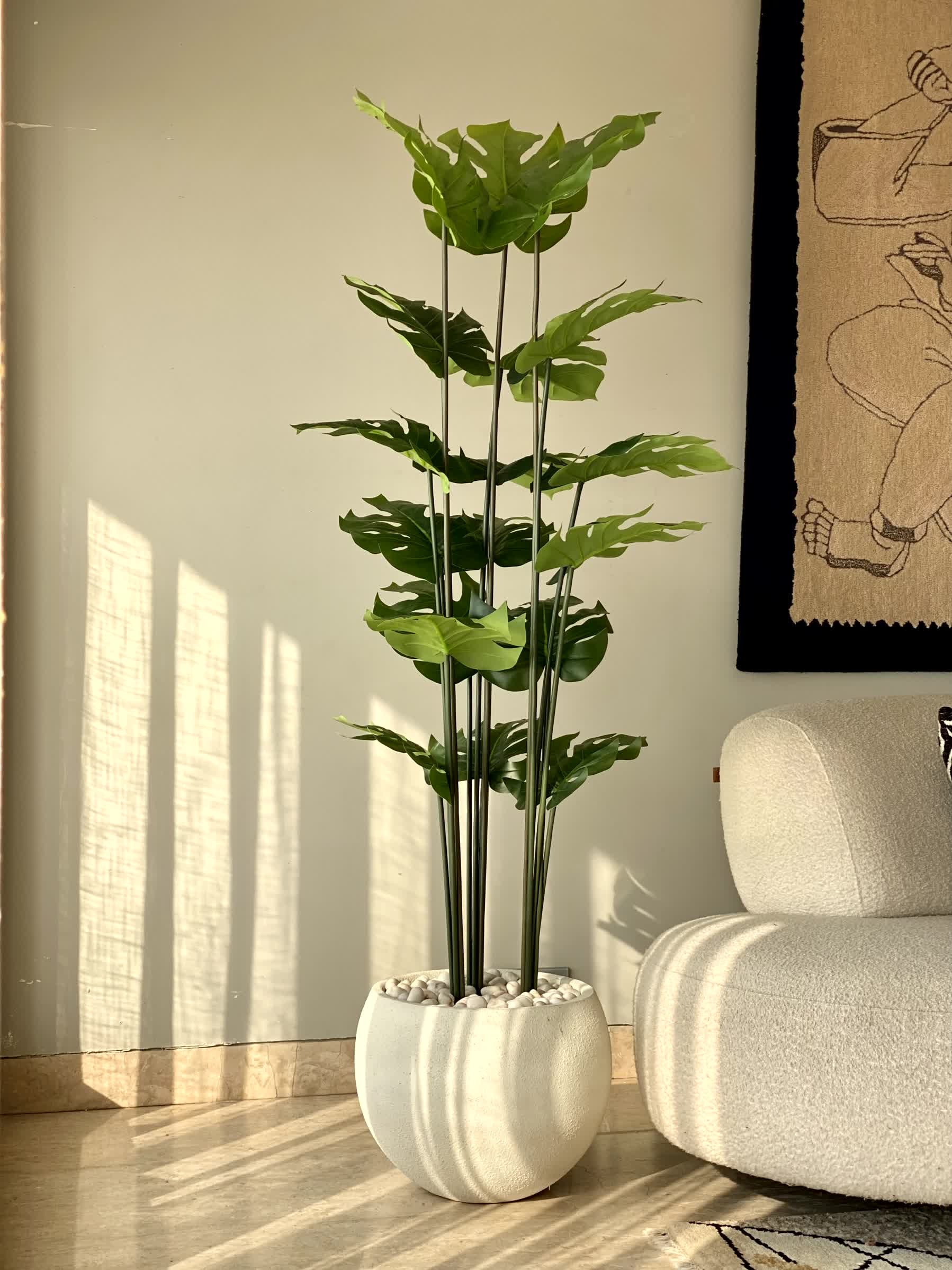 Artificial Lush Monstera Plant - 6 Feet