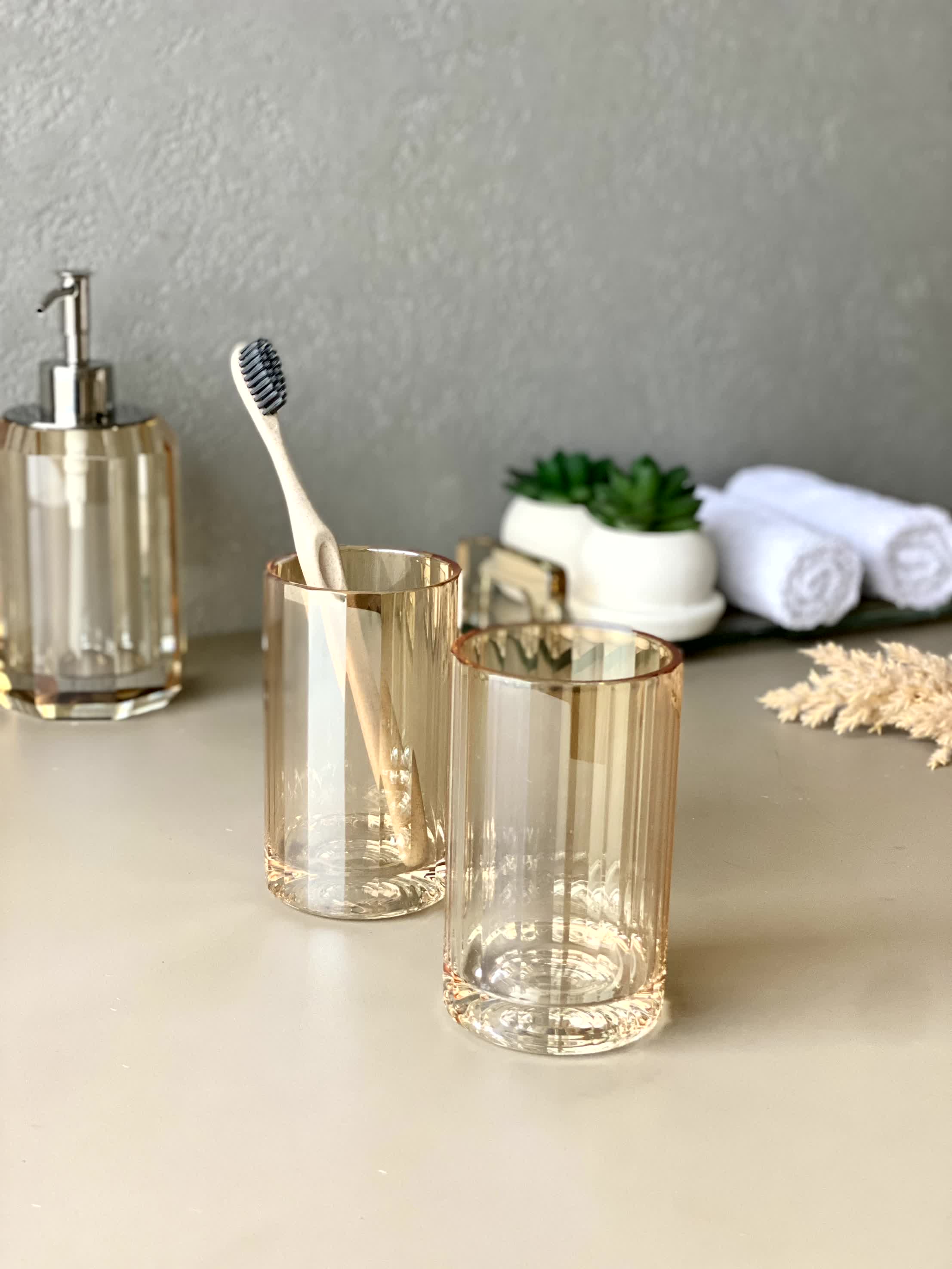 (BRAND NEW) top Mason Jar Bathroom Accessories Set 4