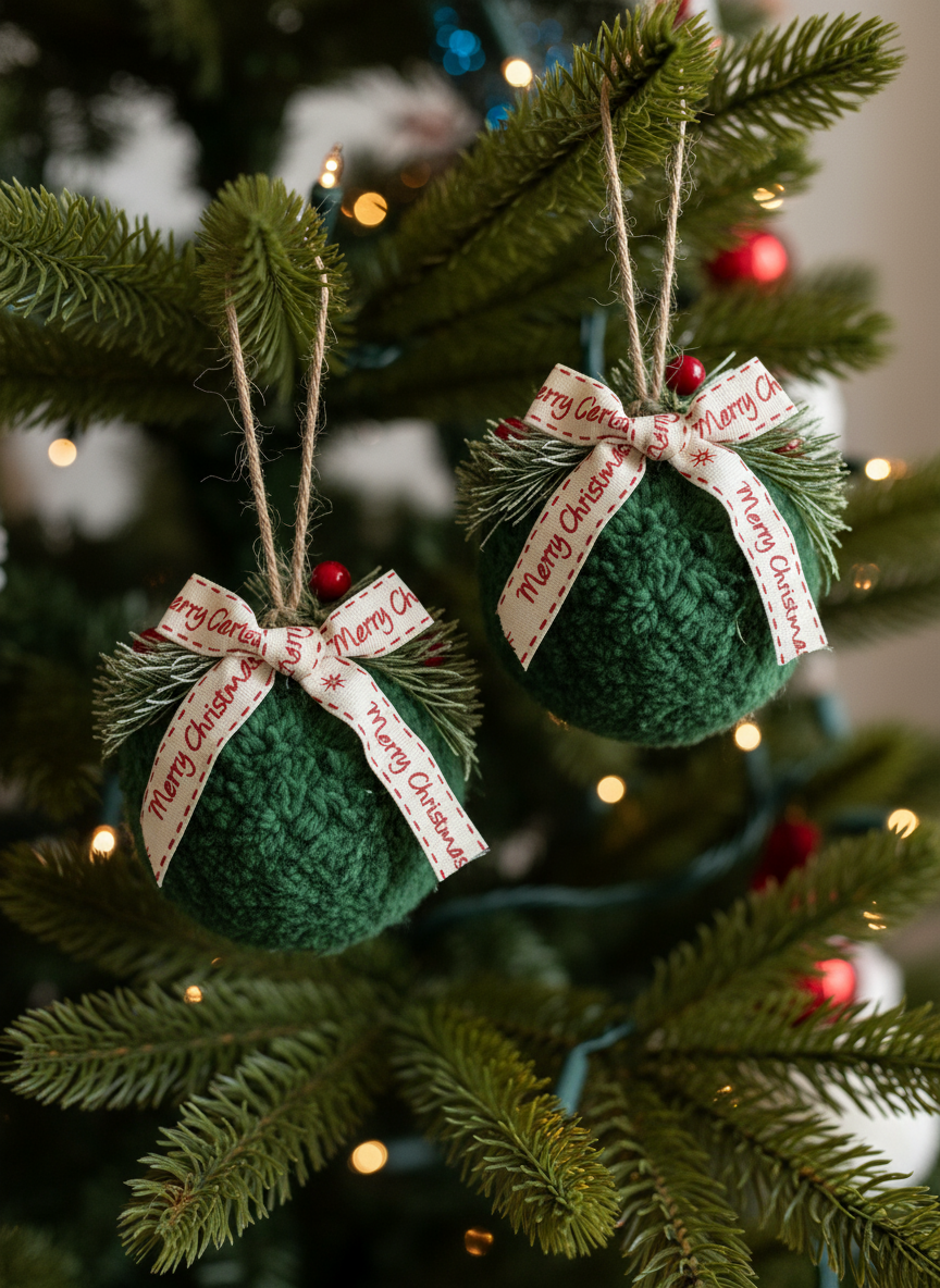 Christmas Classic Green Hanging - Set of 2