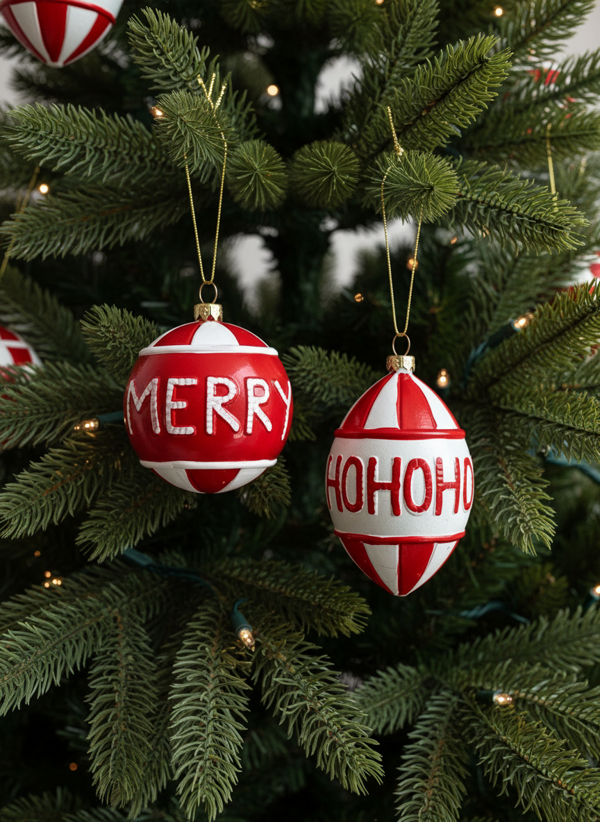 Santa’s Cheer Hanging - Set of 2