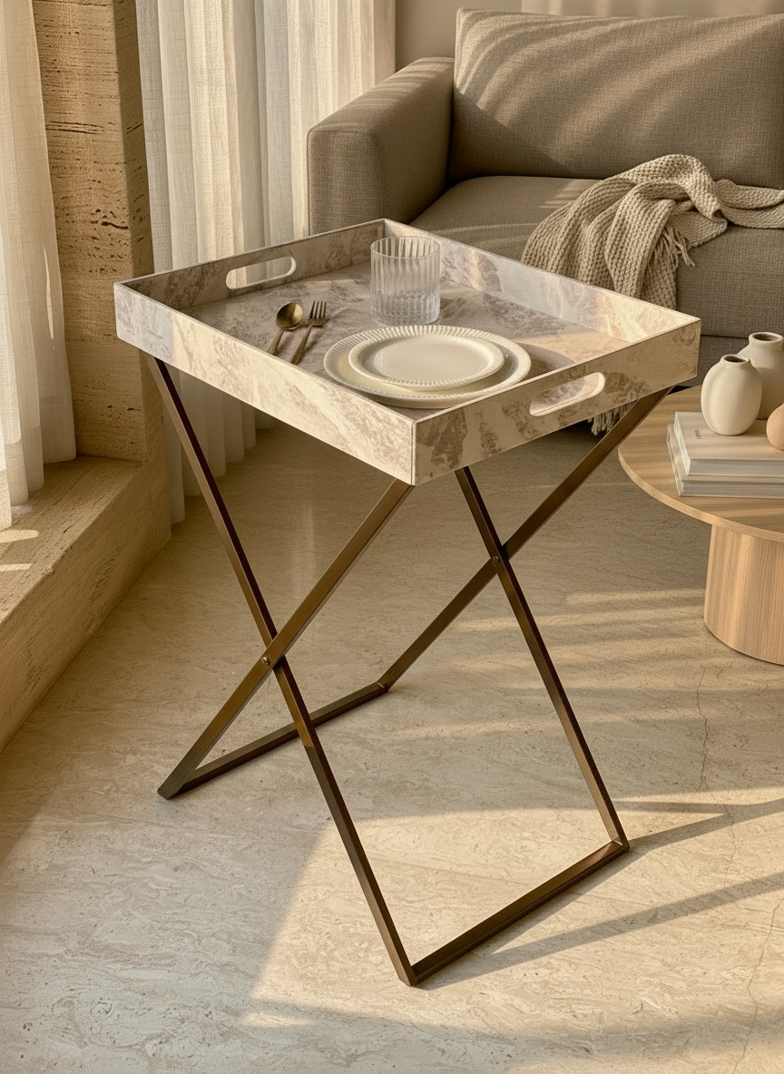 Indo Latte Butler Tray Table