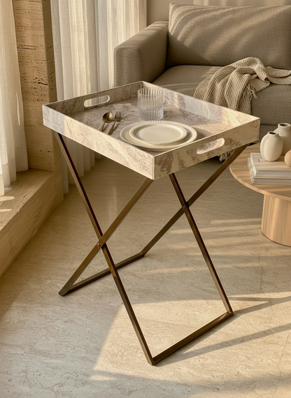 Indo Latte Butler Tray Table