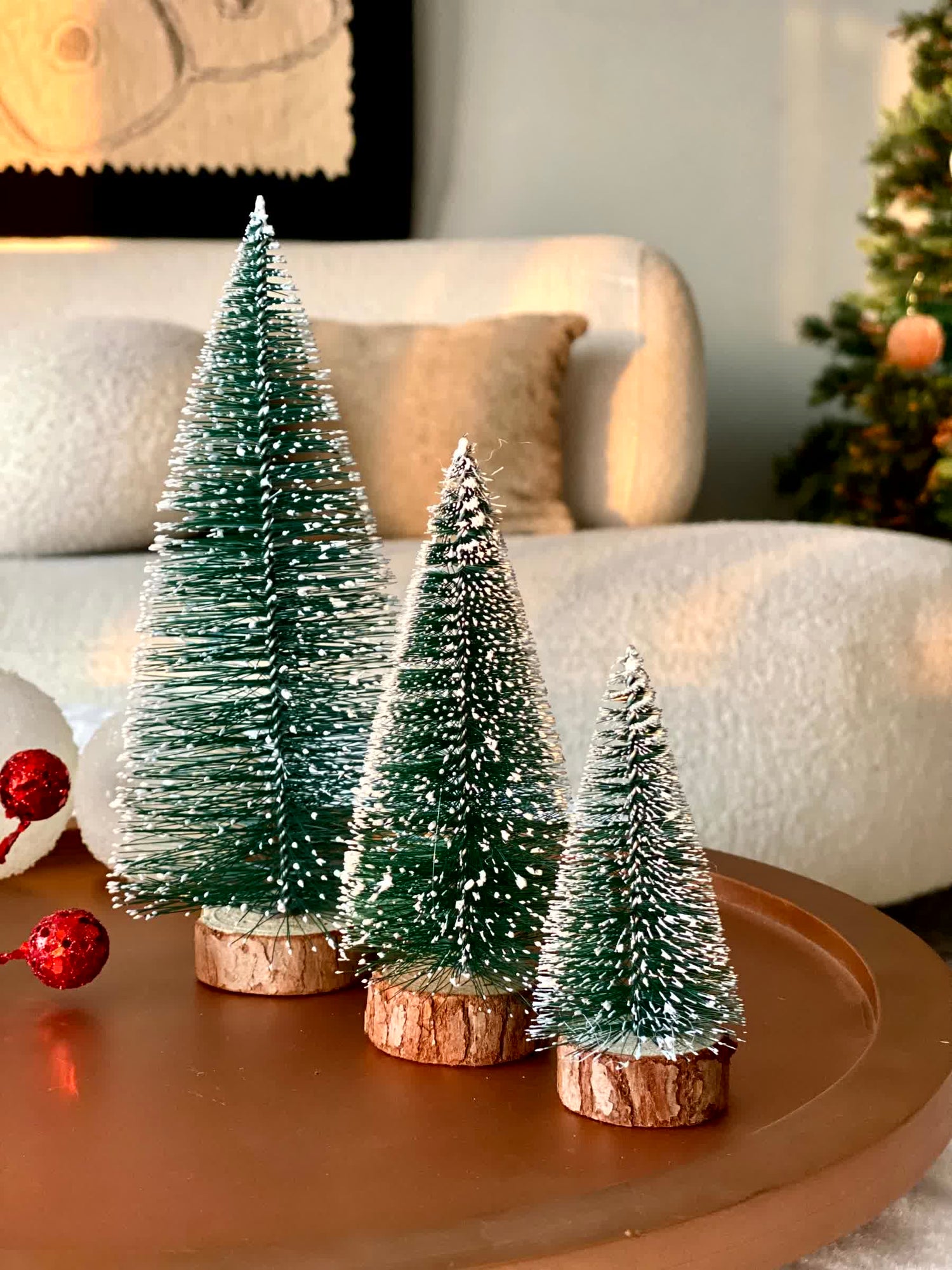 Christmas Frosted Tree - Set of 6