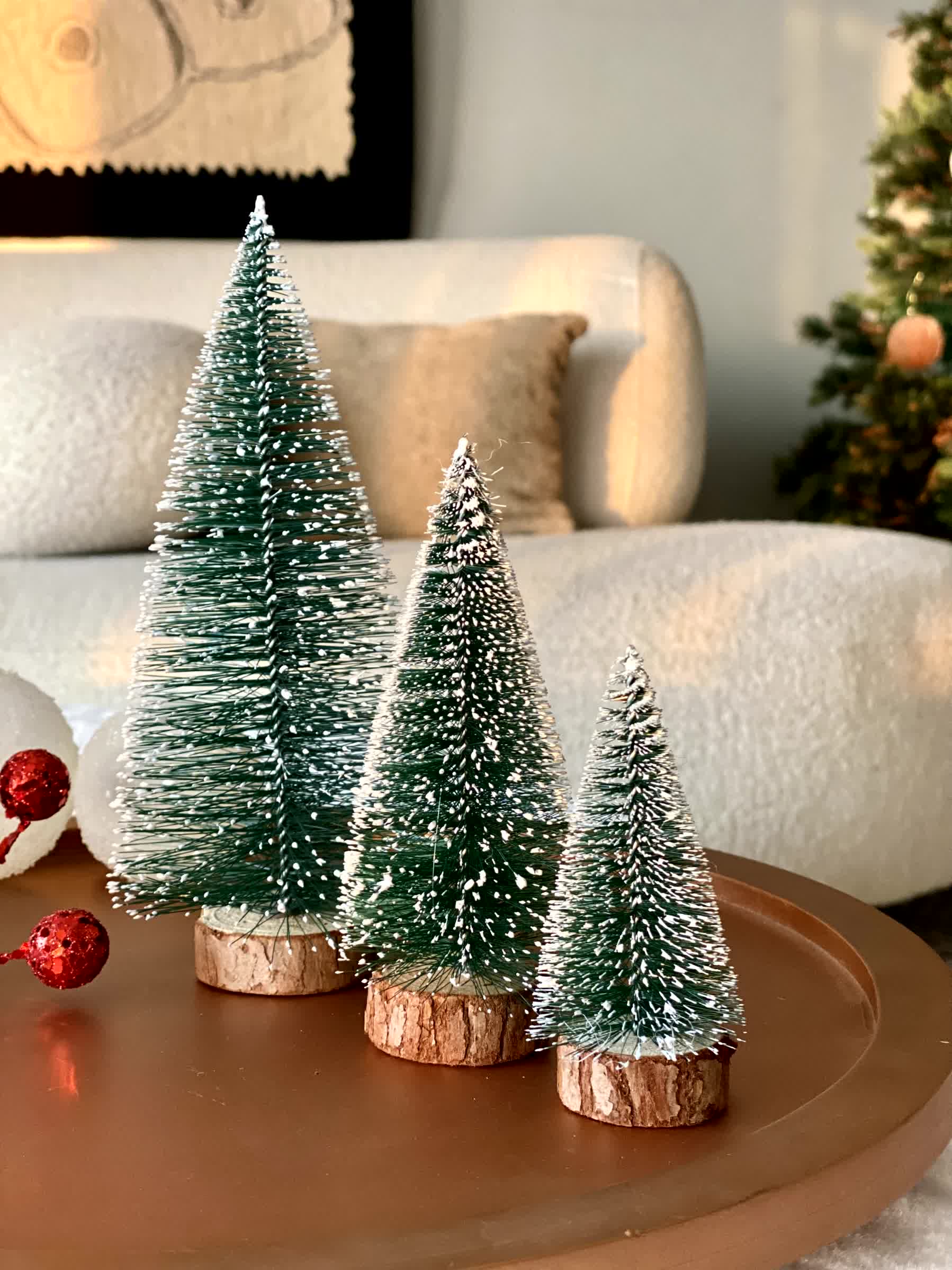 Christmas Frosted Tree - Set of 6