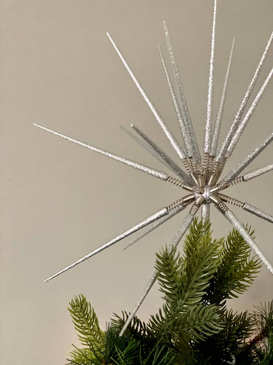 Christmas Tree Top Ornament - Silver