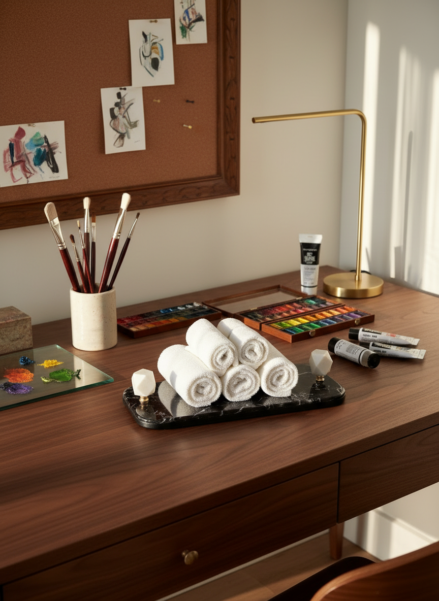 Melora Napkin Tray - Black