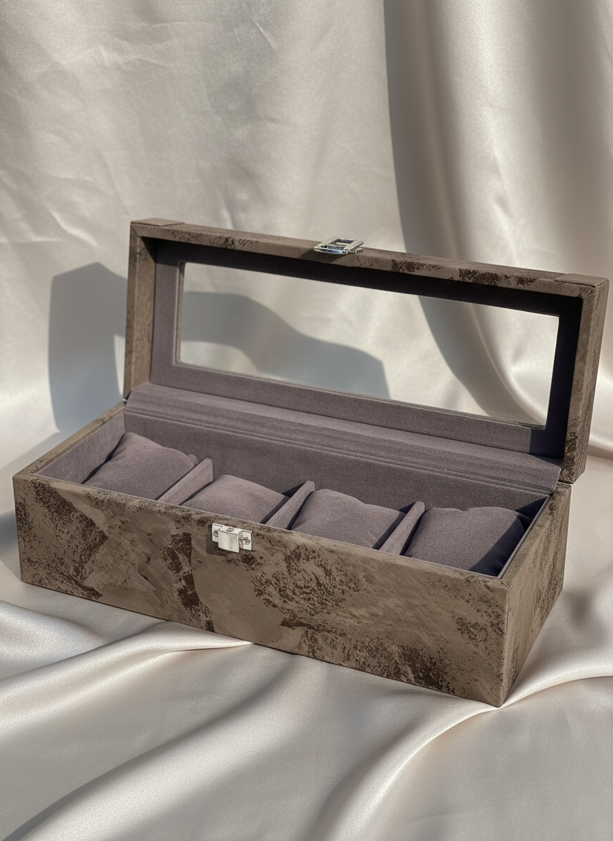 Indo Mocha Watch Box - 4 Slots