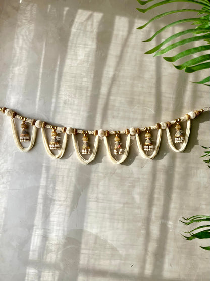 White &amp; Gold Festive Mala Toran