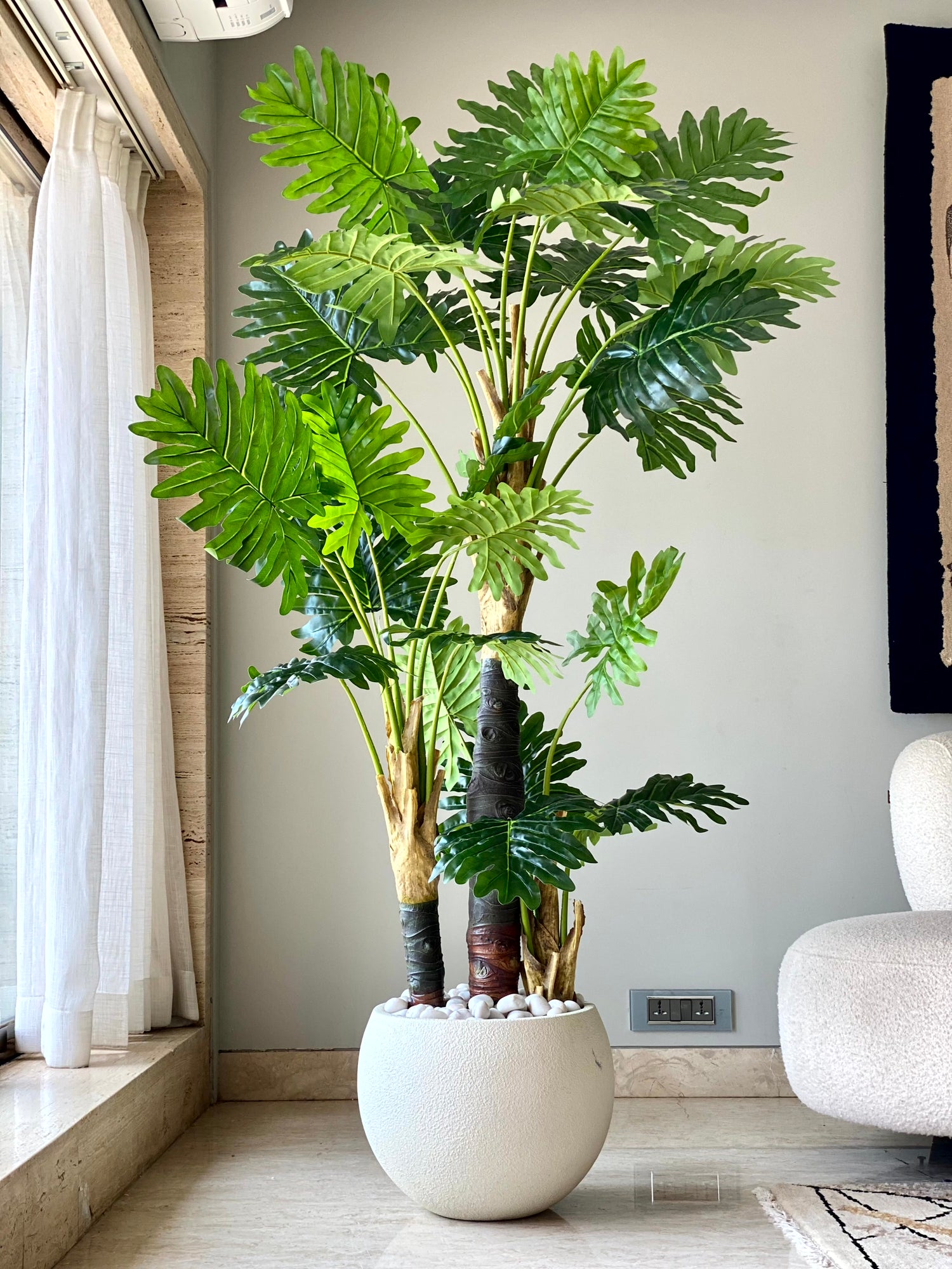 Artificial Monstera Fiber Trunk Tree - 6 Feet