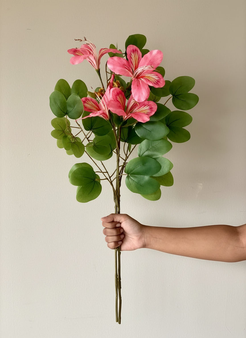 Artificial Bauhinia Flower Stem - Pink (Set Of 2)