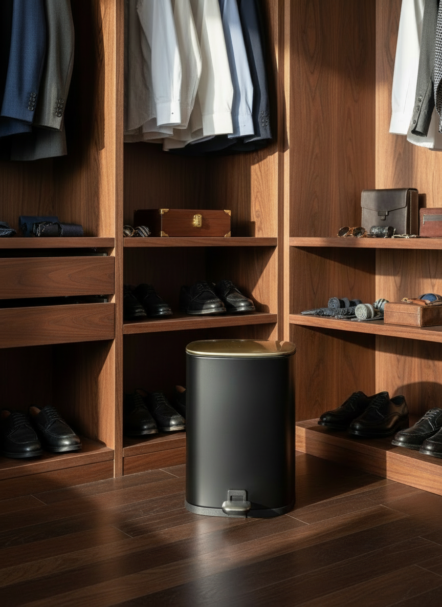 Merlowe Dustbin - Black (6L)