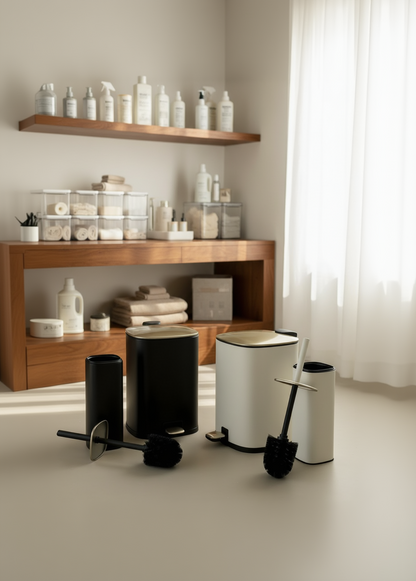 Merlowe Dustbin - Black (6L)