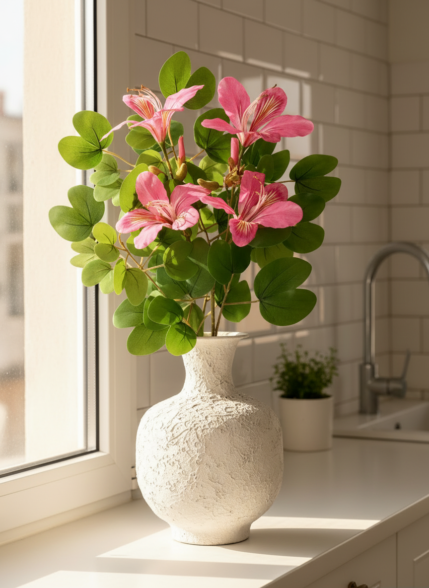 Artificial Bauhinia Flower Stem - Pink (Set Of 2)