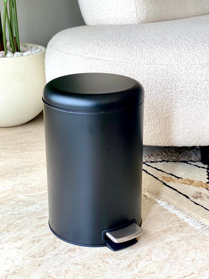 Carbon Black Metallic Dustbin (12L)