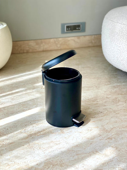 Carbon Black Metallic Dustbin (3L)