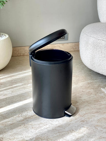 Carbon Black Metallic Dustbin (12L)