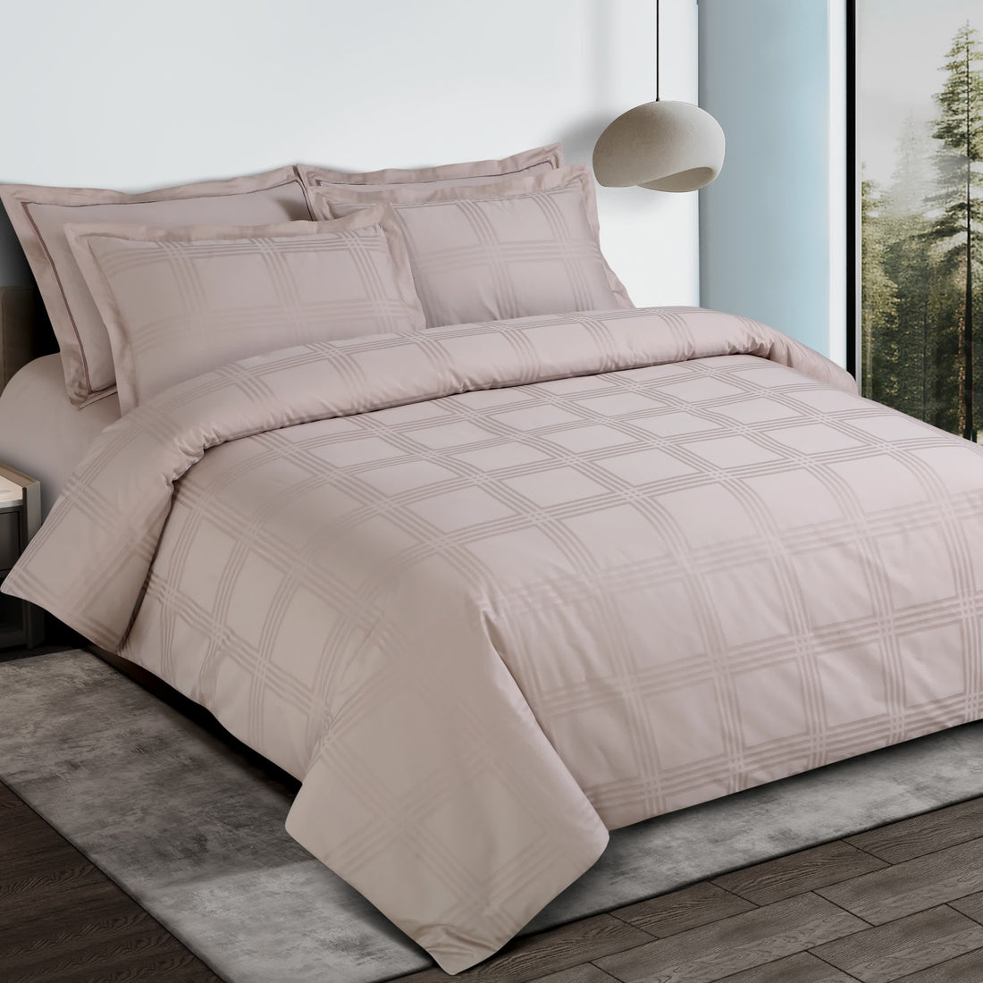 Amalfi Jacquard Duvet Cover Set - Beige