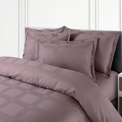 Amalfi Jacquard Duvet Cover Set - Wine