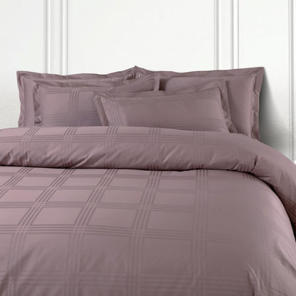 Amalfi Jacquard Duvet Cover Set - Wine
