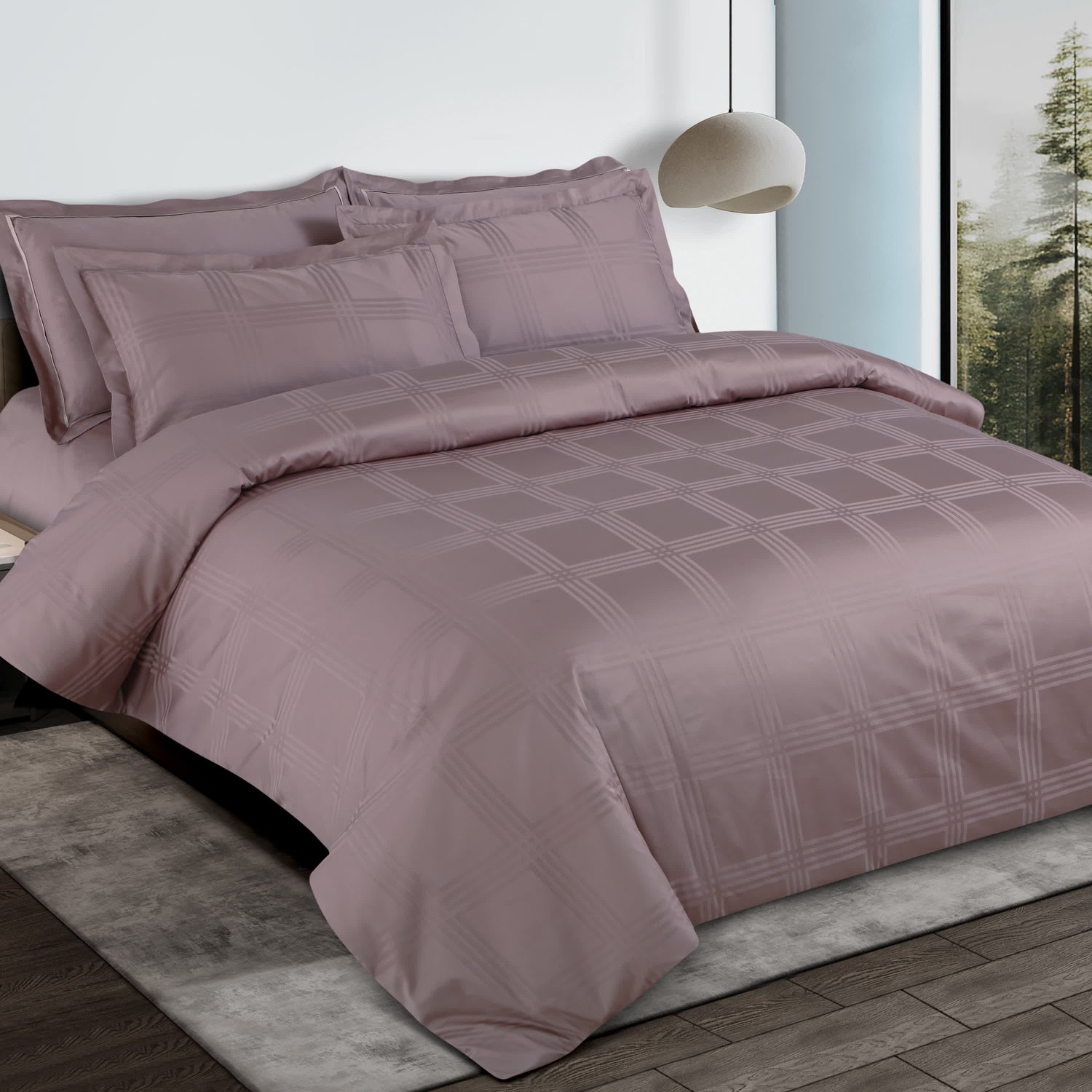 Amalfi Jacquard Bedsheet - Wine