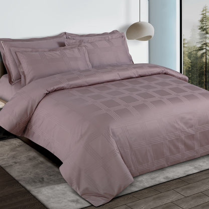 Amalfi Jacquard Duvet Cover Set - Wine