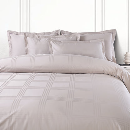 Amalfi Jacquard Duvet Cover Set - Light Peach