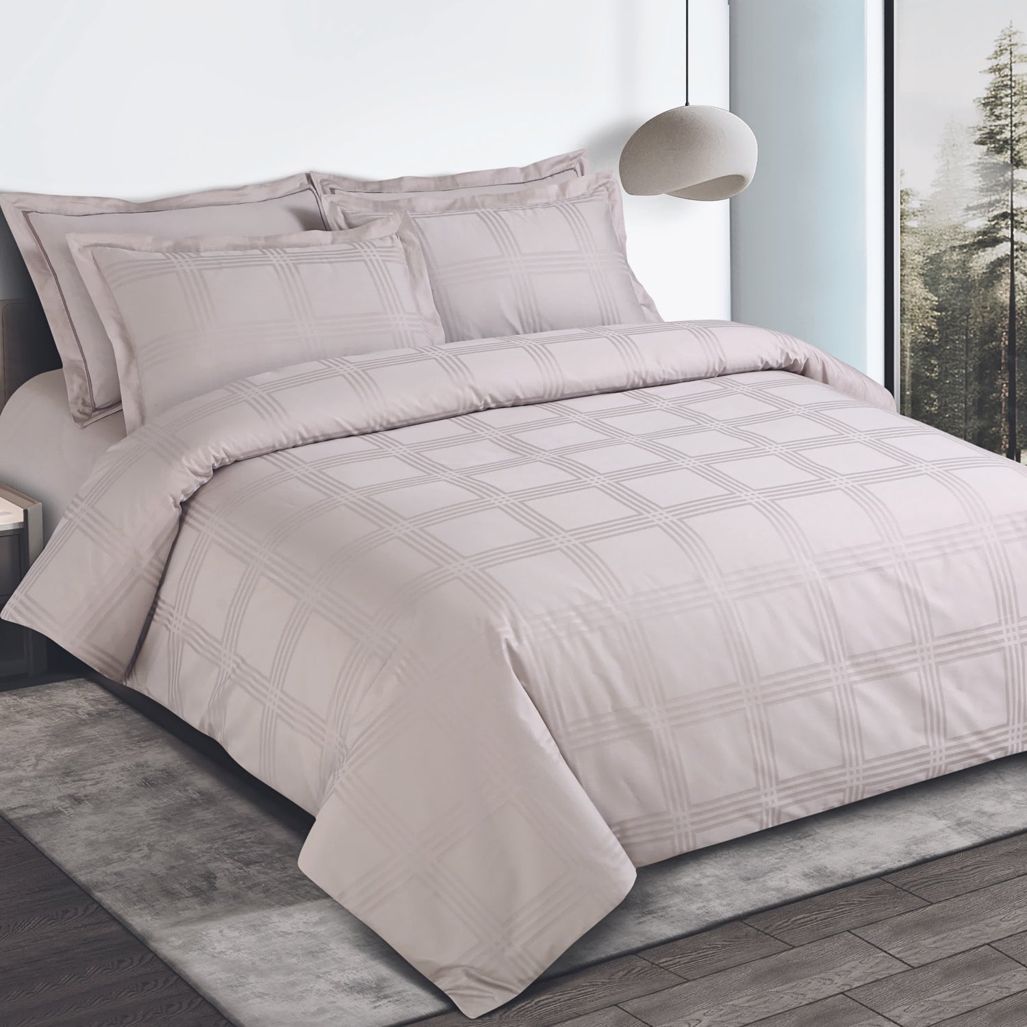 Amalfi Jacquard Duvet Cover Set - Light Peach
