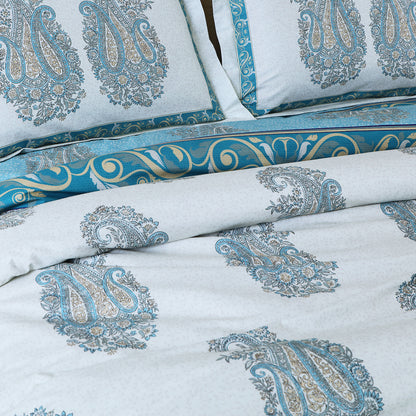 Basel Bedding Collection - White &amp; Blue