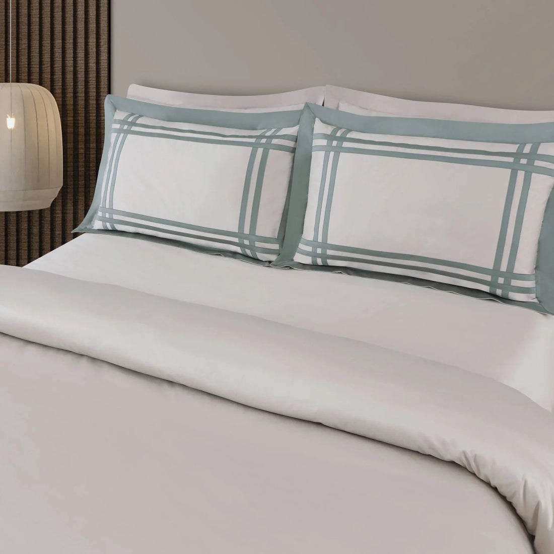 Jacquard King Size Bedsheet with 2 Pillow Covers-Olive Beige