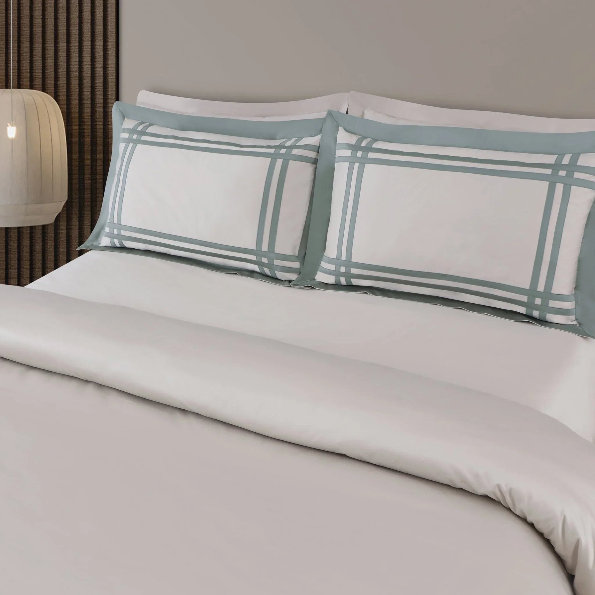 King Size Duvet Cover with Bedsheet and 4 Pillow Covers-Olive Beige