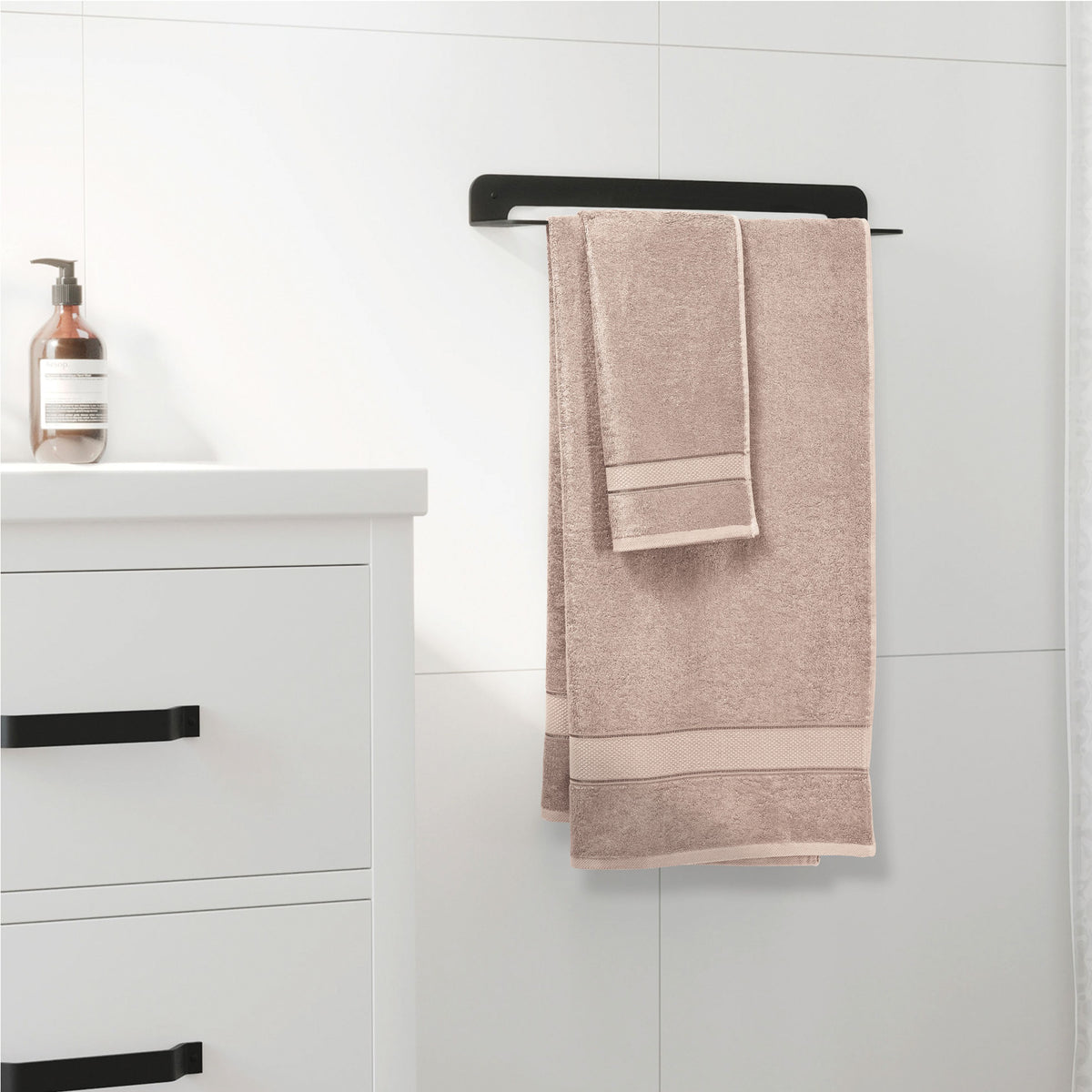 Zero Twist Bath Towel-Grey