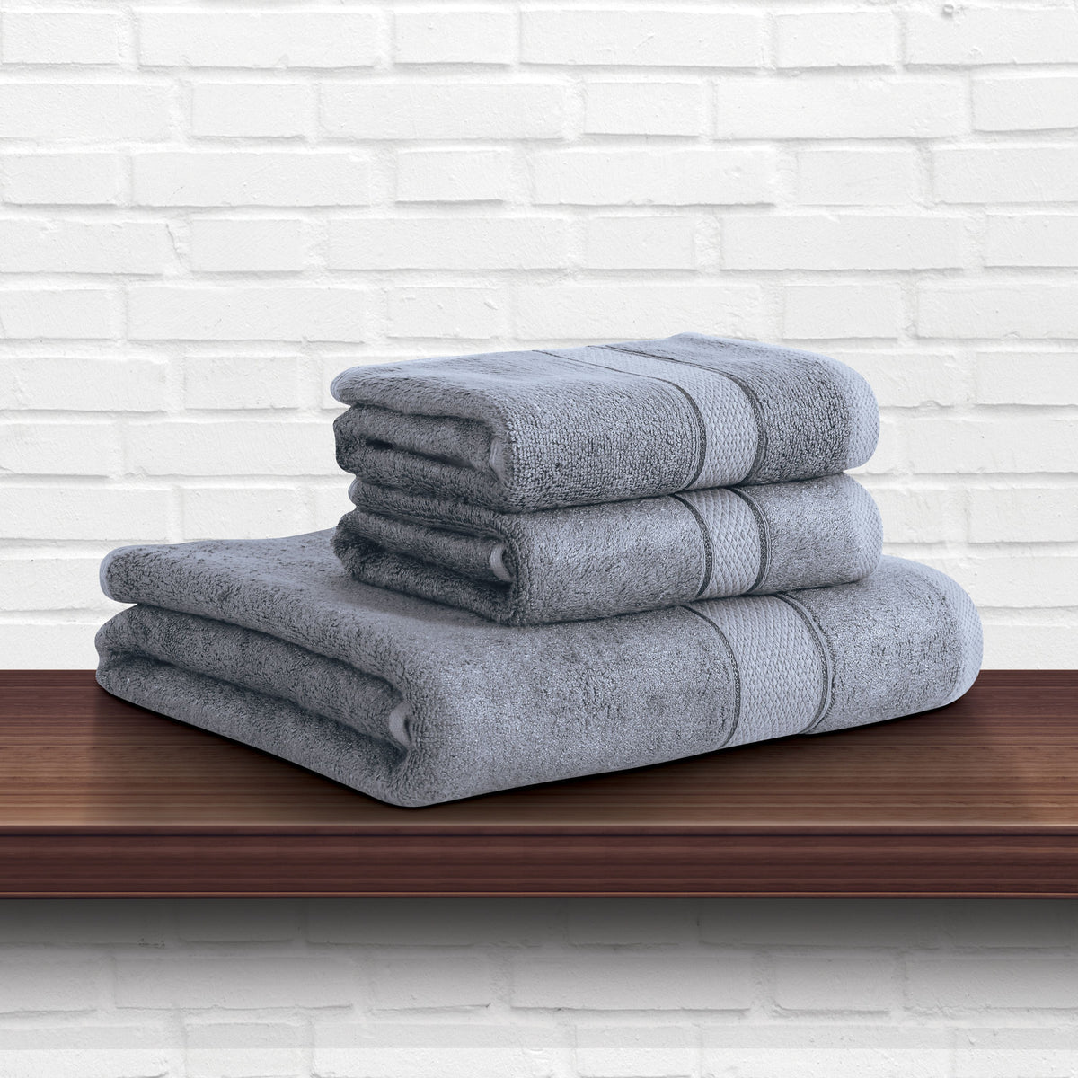 Bamboo Hand Towels -Grey
