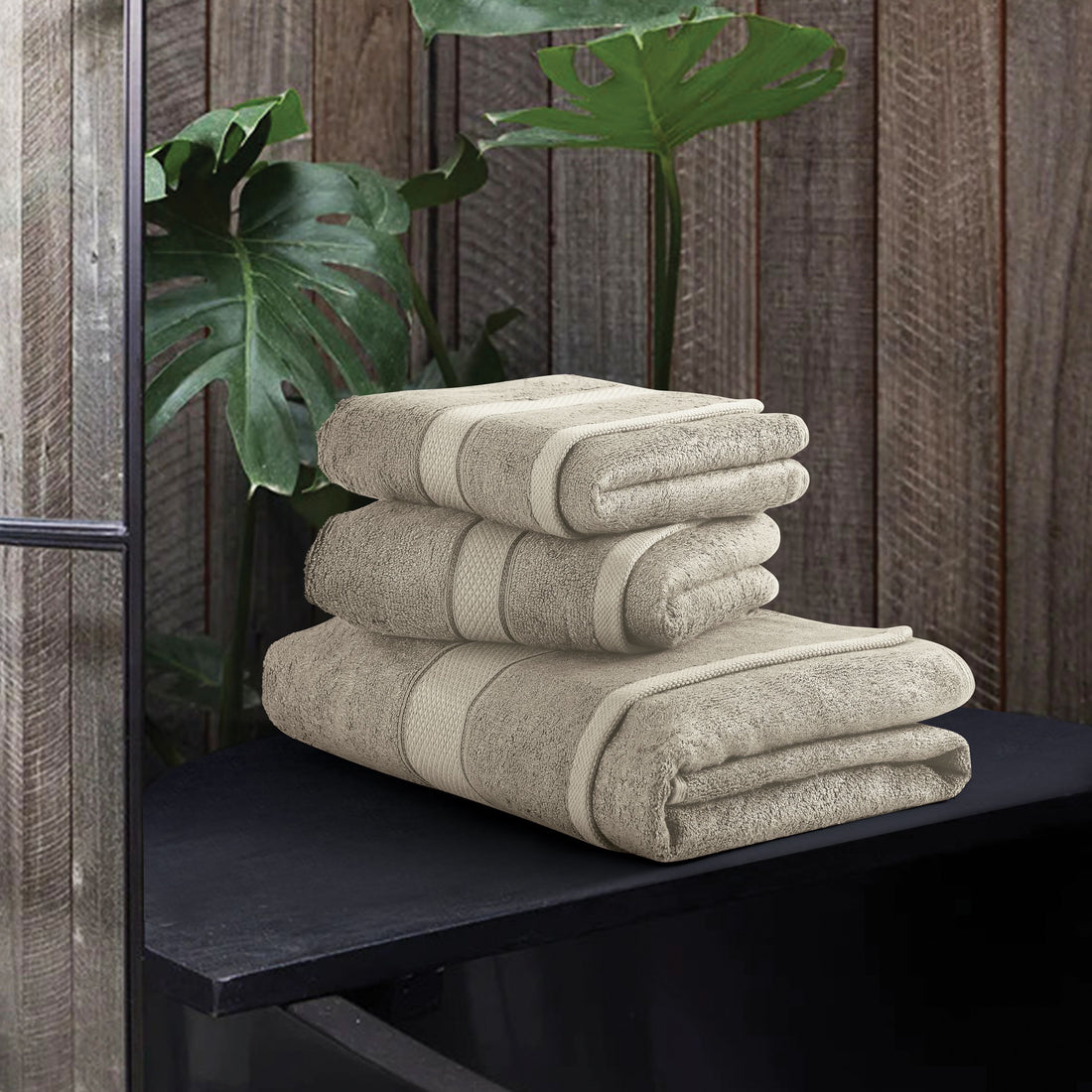 Bamboo Hand Towels -Olive Beige