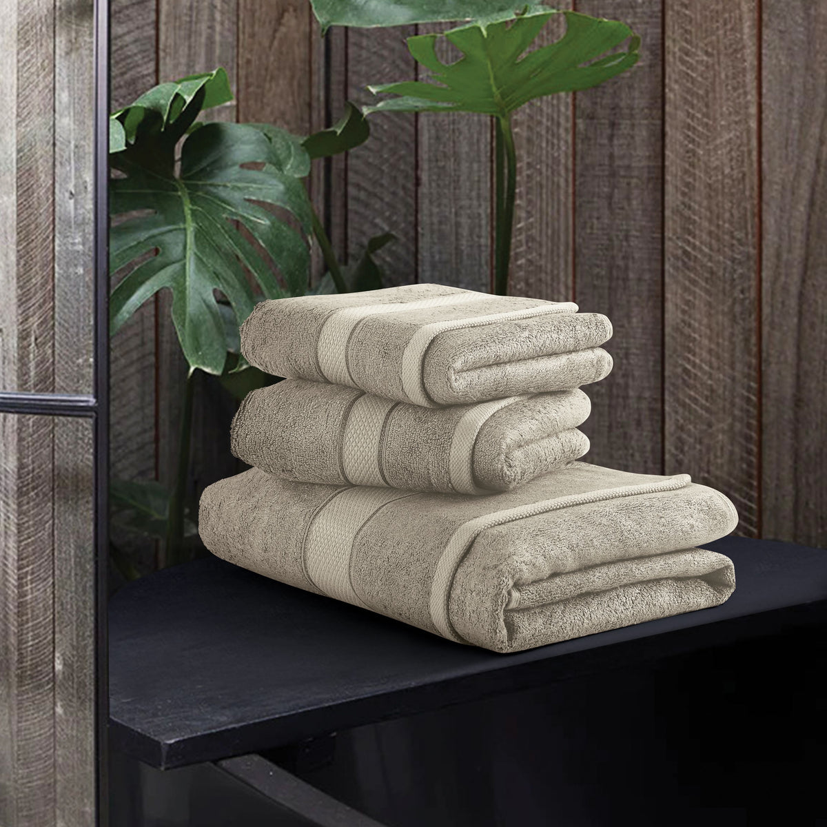 Bamboo Hand Towels -Olive Beige