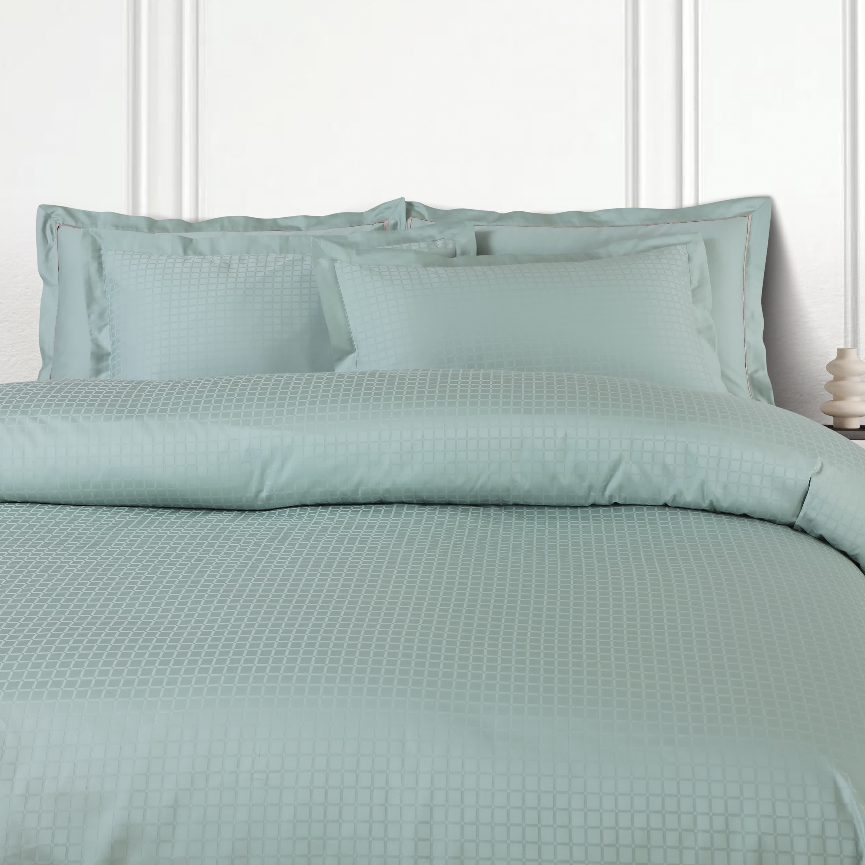 Como Jacquard Bedsheet - Mint Green