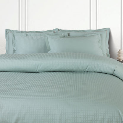 Como Jacquard Duvet Cover Set - Mint Green