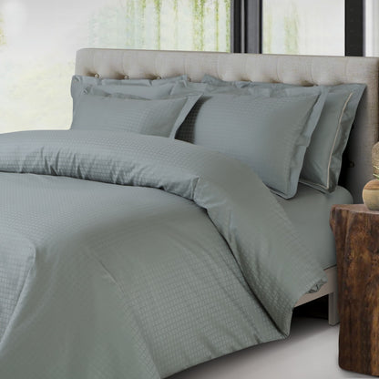 Como Jacquard Duvet Cover Set - Olive Green