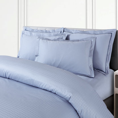 Como Jacquard Bedsheet - Pigeon Blue