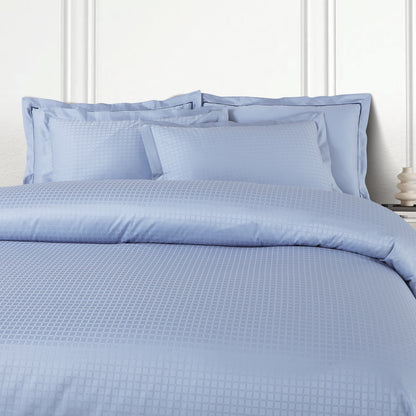 Como Jacquard Bedsheet - Pigeon Blue